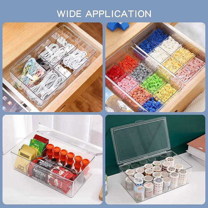 Yesesion Clear Plastic Storage Bins - Image 4