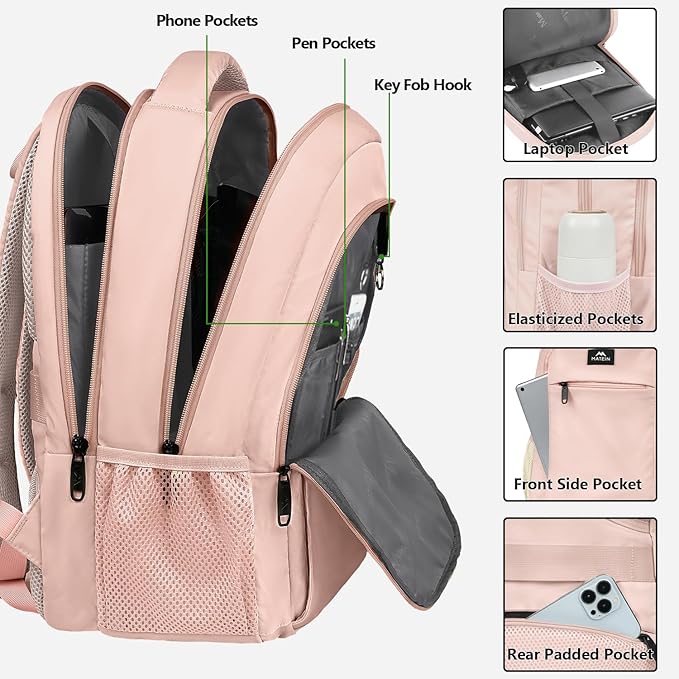 MATEIN 15.6 inch Laptop Backpack, Cute Slim Computer Travel Backpack - Image 2