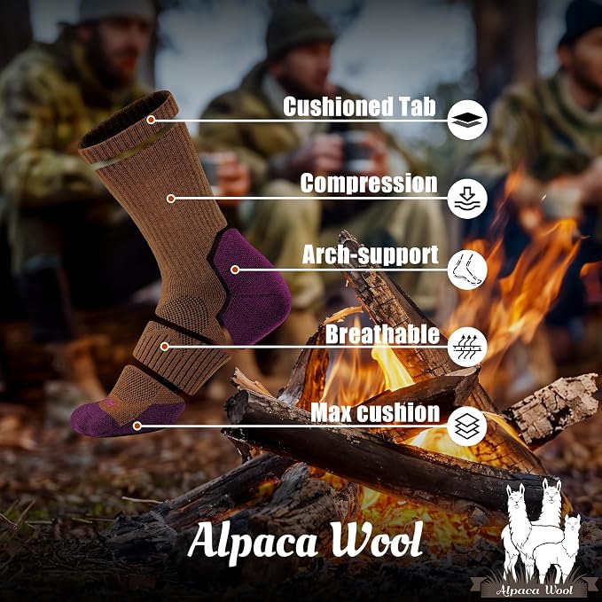 Alpaca Wool Hunting Socks 2 pairs - Image 3