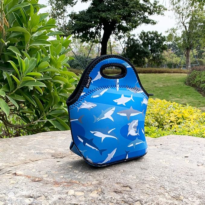 FlowFly Neoprene Kids Lunch box Insulated Soft Bag Mini Cooler Thermal Meal - Image 7