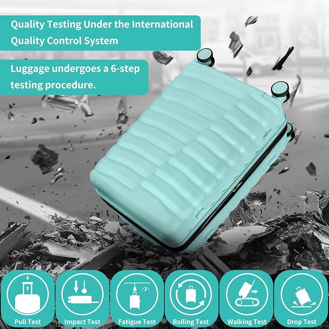 5-Piece Luggage Set, Lightweight ABS+PC Hard Shell Suitcase - Image 3