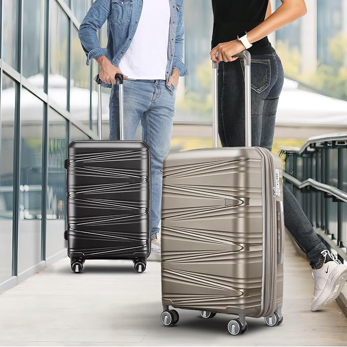 Luggage Set 4 Piece with Spinner Wheel, TSA Approved Expandable Hardshell - Image 2
