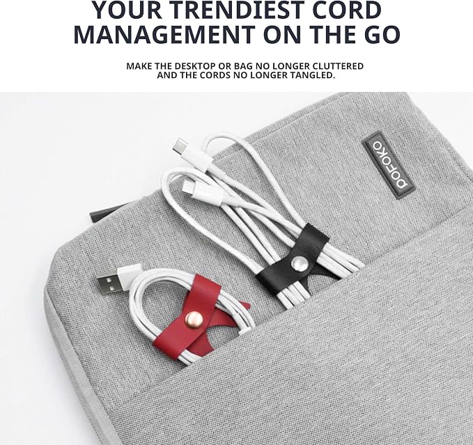 SenseAGE 5 Pack Cord Organizer, Bow Cord Keeper, Cable Organizer USB Holder - Image 3