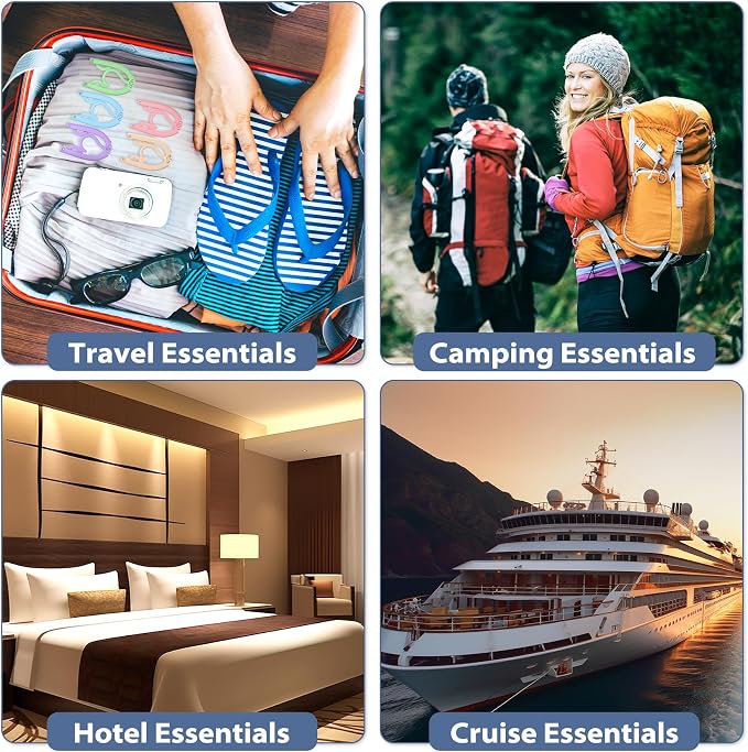36 Pcs Travel Hangers Portable Foldable Travel Hanger Organizer, Plastic Cruise - Image 4