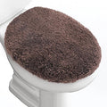 Microfiber Elongated Toilet Seat Cover 19.5"x 15" Machine Washable Solid Toilet by Baahrnom