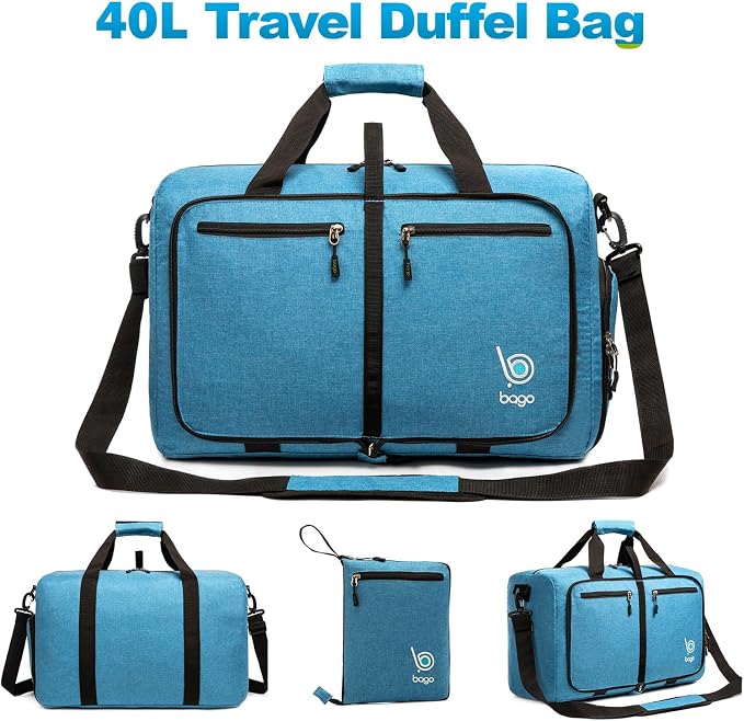 Bago Foldable Duffel Bags for Traveling Women & Men - 40L Sports Packable - Image 11