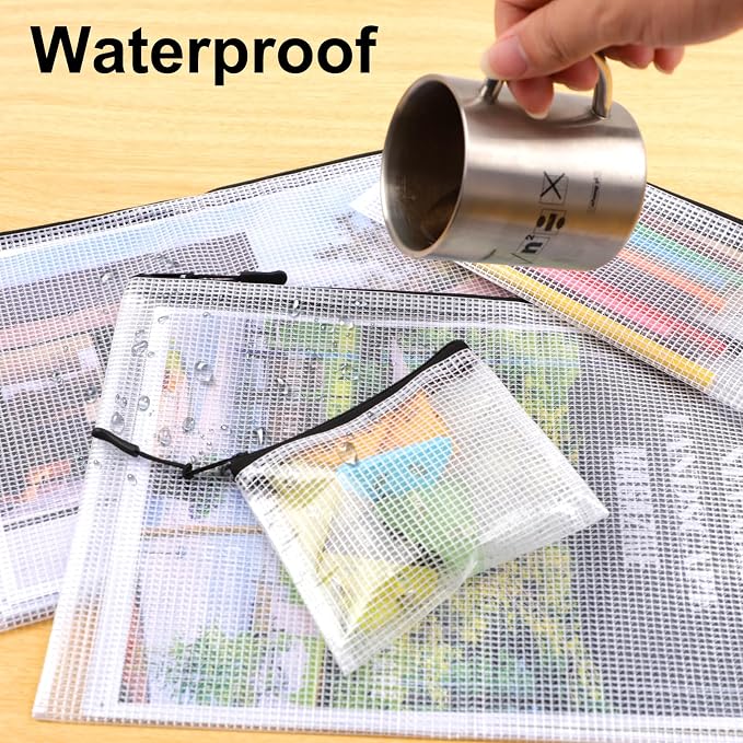 20pcs Multisize Mesh Zipper Pouch, Waterproof Bags - Image 5
