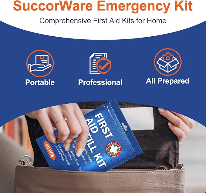 90 Pieces First Aid Refill Kit - Image 4