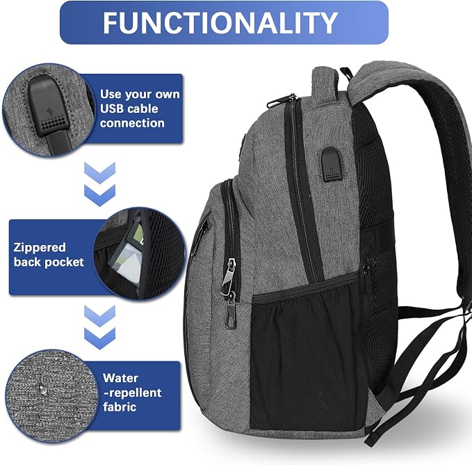 LARIPOP Travel Laptop Backpack, 15.6 Inch Business Laptop backpack - Image 3