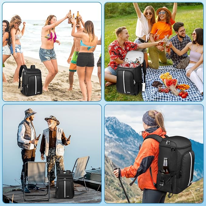 Backpack Cooler Insulated Leak Proof 35 Cans, 2 Insulated Compartments Thermal - Image 7