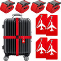 Weewooday 8 Pcs Luggage Straps Suitcase Tags Set by Weewooday