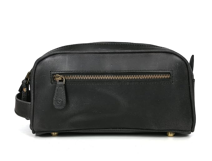 10" Premium Leather Toiletry Travel Pouch - Image 4