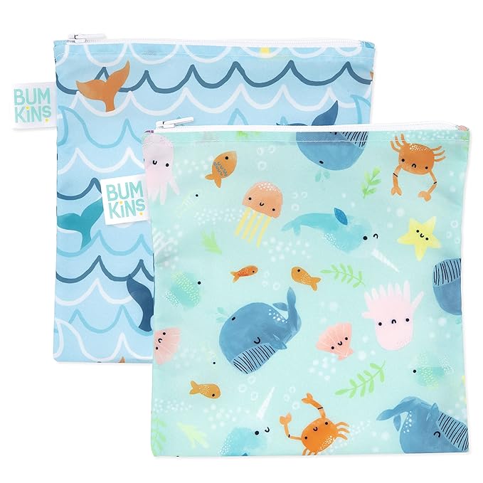 Bumkins Reusable Sandwich and Snack Bags, by Bumkins