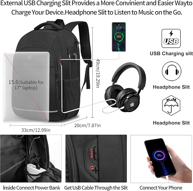 Backpack, Laptop Backpack, Carry on Backpack, Durable TSA Friendly Business - Image 4
