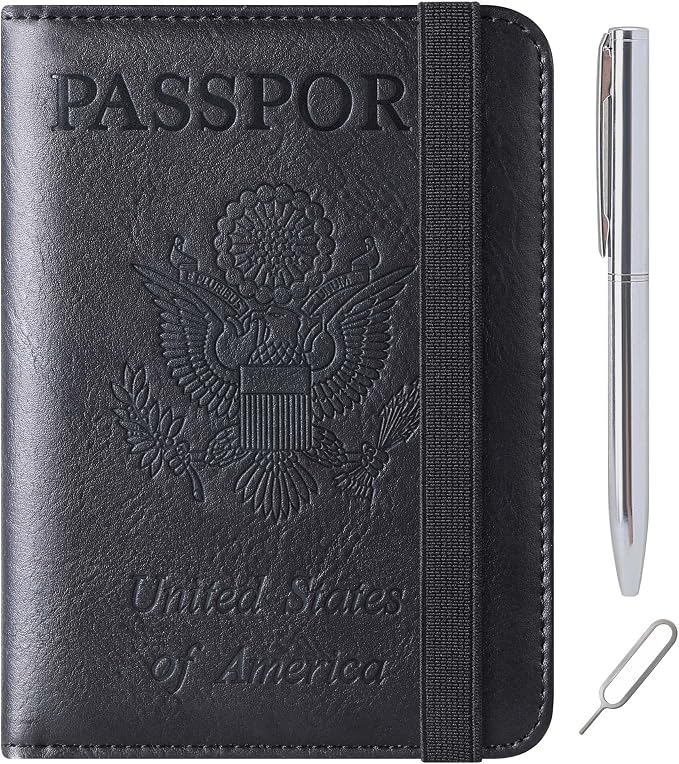 Passport Holder Cover Wallet Travel Essentials Leather Rfid Blocking Case by LOHASLIFE