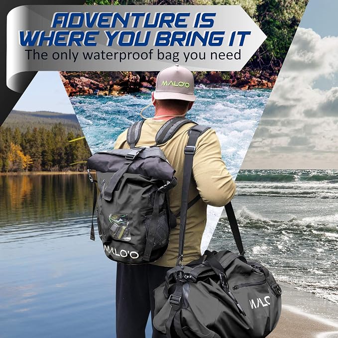 Malo'o Waterproof Dry Bag Duffel 40L/60L/100L, Roll Top Duffel Keeps Gear Dry - Image 3