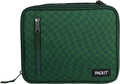 PackIt Freezable Classic Lunch Box, Checker Wave Olive, Built by PackIt