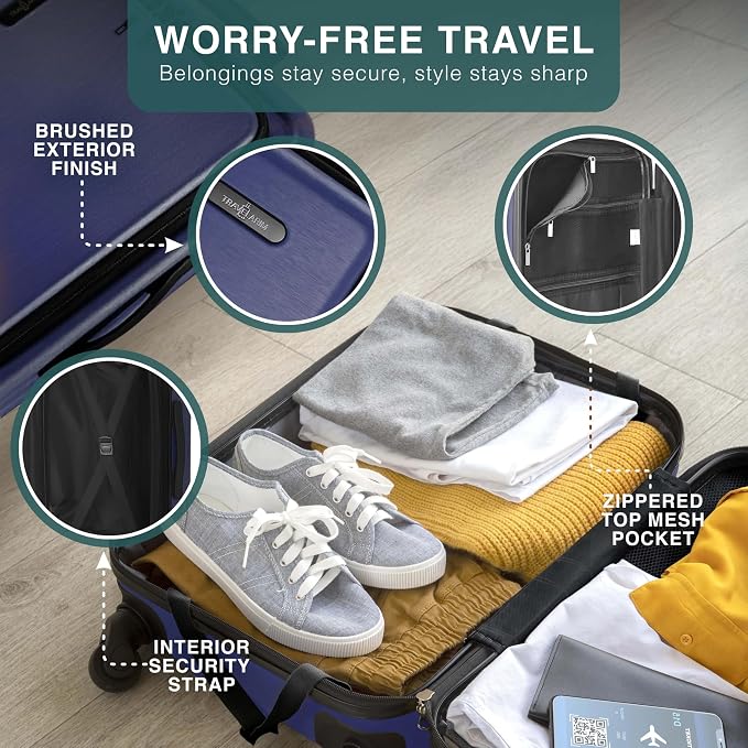 28 Inch Luggage with Spinner Wheels, Hard Shell Suitcase with TSA Locks - Image 3