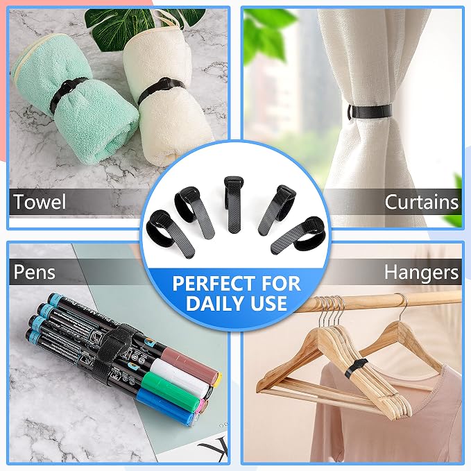 120 PCS 5/6/8 Inch Cord Wraps for Charging Cords – Data Cable Organizer Ties – - Image 5