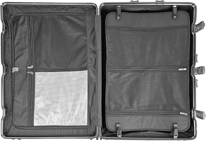 All Aluminum Luggage Suitcase 3 Sizes TSA Lock Silver - Image 4