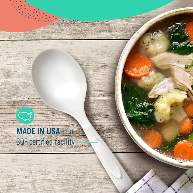 Preserve Compostable Soup Spoon, Made in USA, Medium Weight Cutlery - Image 3