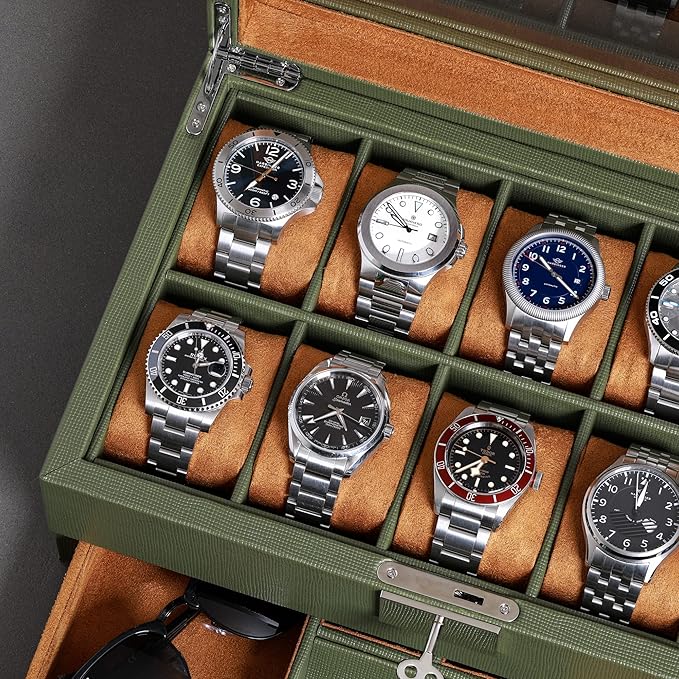 ROTHWELL 10-Slot Watch Box in Leather - Image 6