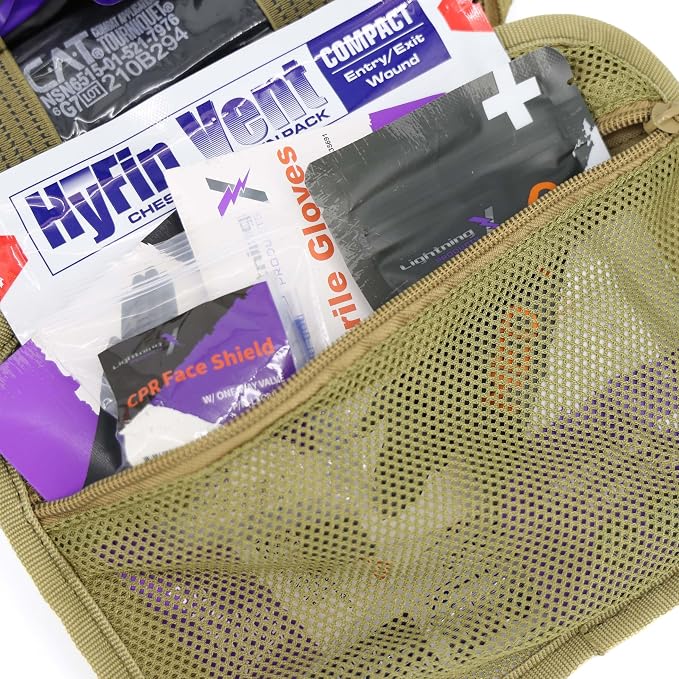 Lightning X Rip-Away Officer's Patrol Tactical Gunshot & Trauma IFAK Kit - Image 4