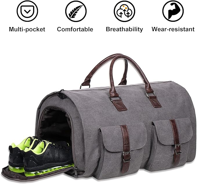 seyfocnia Convertible Travel Garment Bag, Carry on Garment Duffel Bag - Image 6