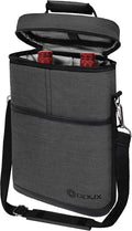 opux 2 Bottle Wine Carrier Tote, Insulated Leakproof Wine Cooler Bag, Wine by OPUX