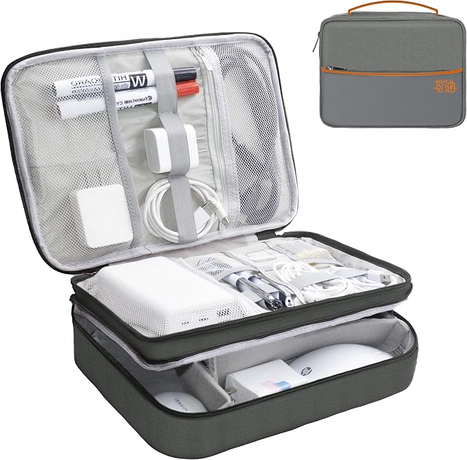 Electronics Organizer, Travel Cord Organizer Pouch, Portable Cable Organizer by Miavers