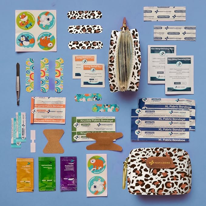 KeepGoing Small Travel First Aid Kit Kids – 60 Pc. Mini First Aid Kit - Image 2