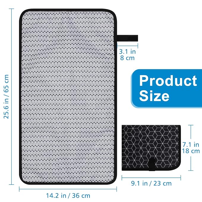 Accmor Portable Diaper Changing Pad, Waterproof Baby Changing Mat, Foldable - Image 6