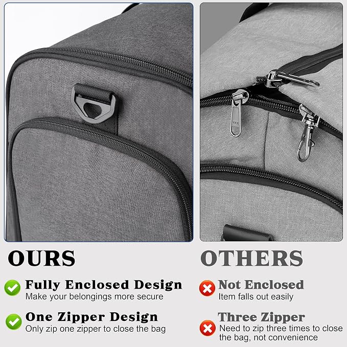 Travel Garment Duffle Bag with Laptop Compartment, RFID Blocking Convertible - Image 5