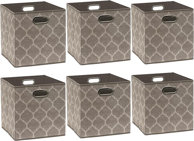SIMPLE HOUSEWARE 11-Inch Collapsible Fabric Cube Storage Bin - Image 4