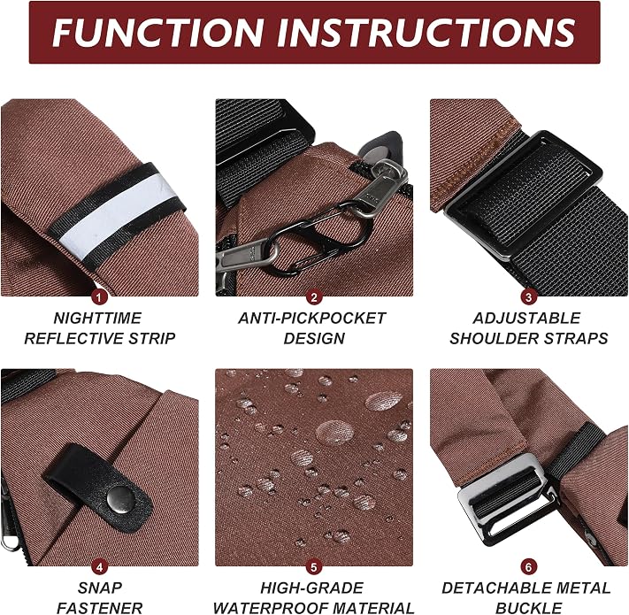 Anti Theft Crossbody Travel Bags - Image 4