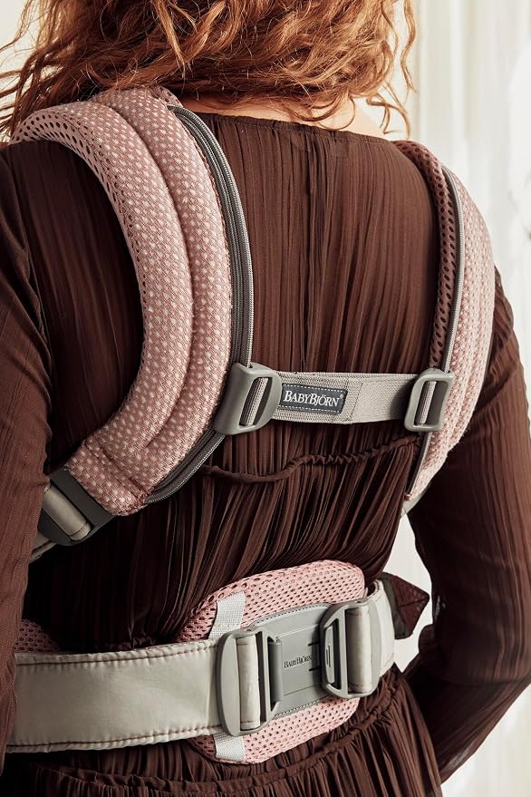 BabyBjörn Baby Carrier Harmony, Dusty Pink, 3D Mesh | 3-in-1 Ergonomic Baby - Image 9