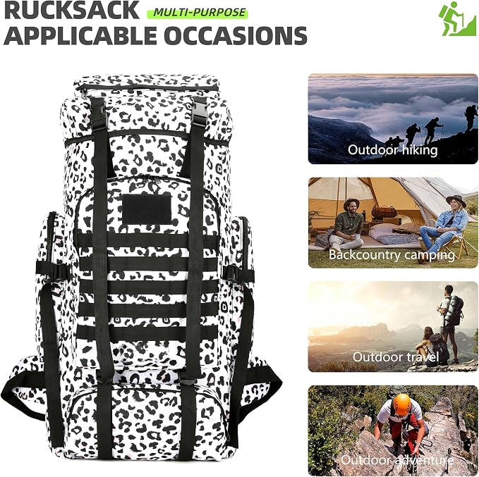 King'sGuard 70L Camping Hiking Backpack Tactical Backpack Military Molle - Image 3