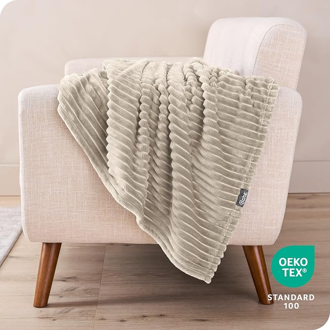 Bare Home Textured Fleece Blanket - Image 5