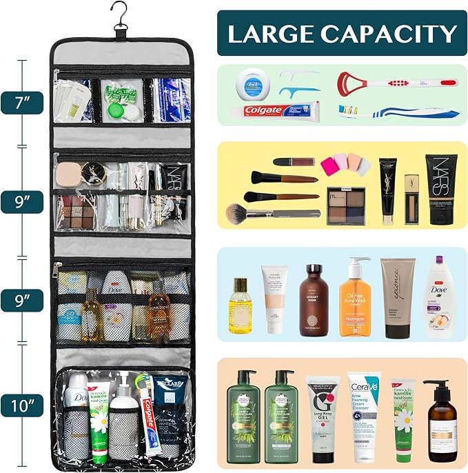 PAVILIA Travel Hanging Toiletry Bag - Image 4