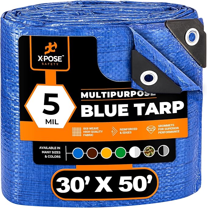 Better Blue Poly Tarp 30' x 50' by XposeSafety