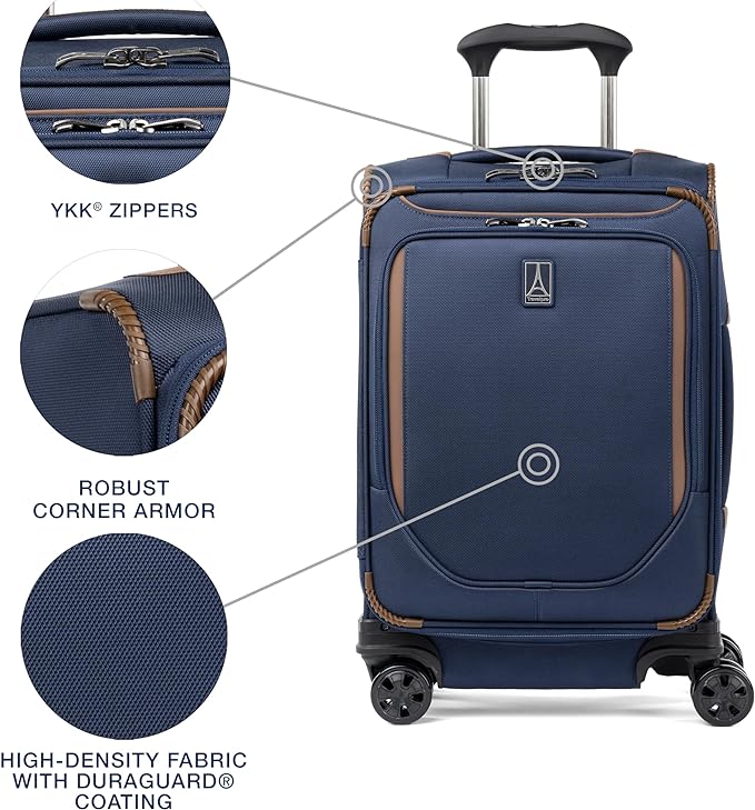 Travelpro Crew Classic Lightweight Softside Expandable Carry on Luggage - Image 5