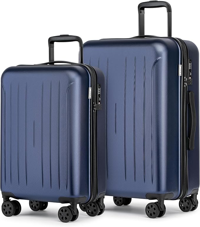 KYME Suitcase Hardshell With Double Spinner Wheels, PC+ABS TSA Lock Travel by KYME