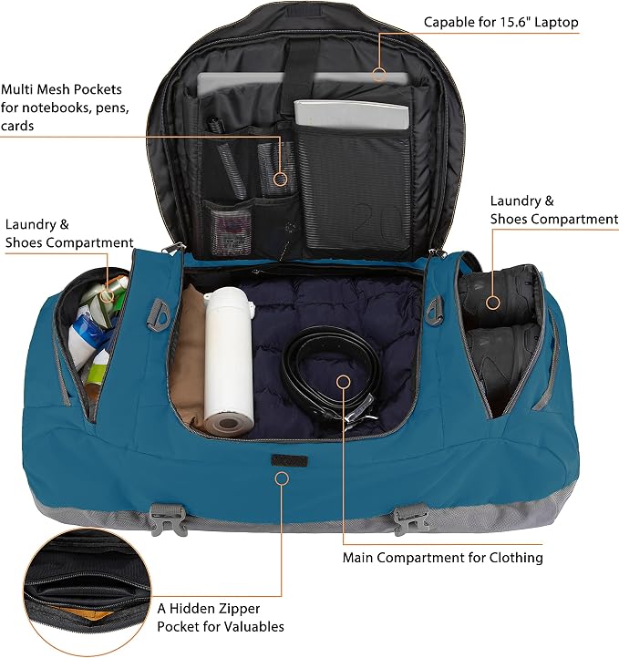 Ubon Large Duffel Bag Weekender Bags - Image 3