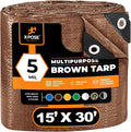 Multipurpose Protective Cover Brown Poly Tarp 15' x 30' by XposeSafety