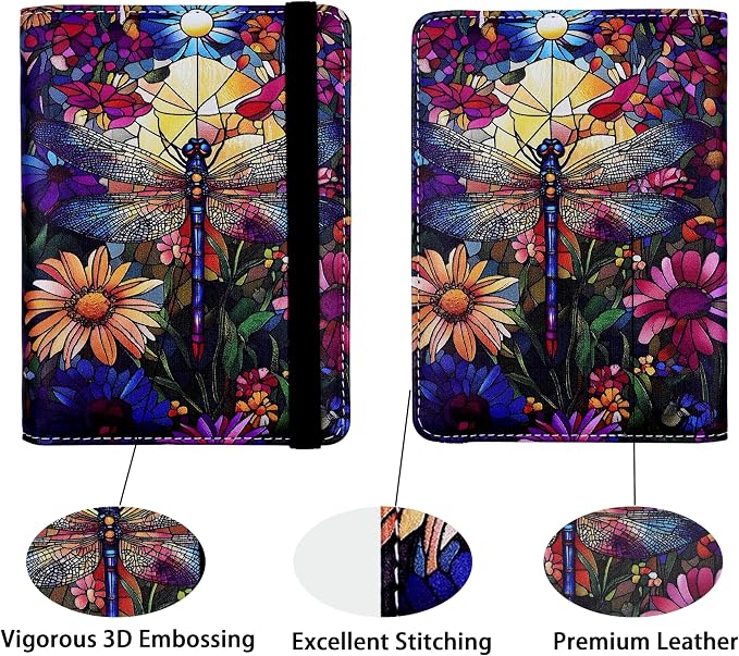 Passport Holder for Women and Men PU Leather Passport Cover for Travel - Image 2