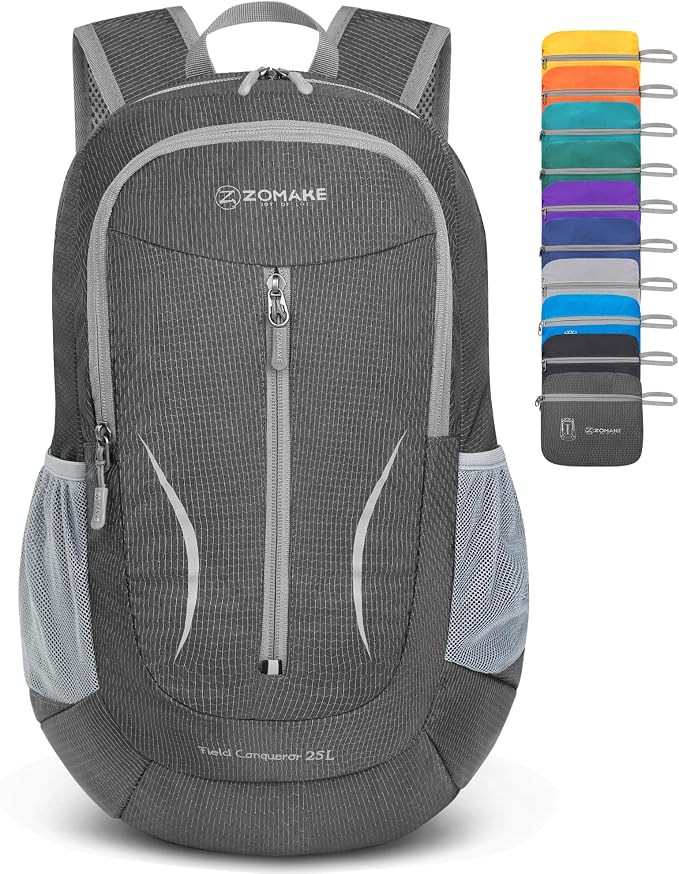 ZOMAKE Ultra Lightweight Packable Backpack 25L, Foldable Hiking Backpacks Water by ZOMAKE