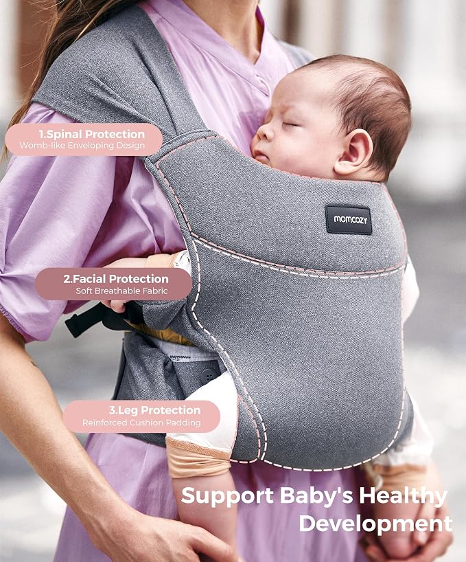 Momcozy Portable Baby Carrier – Compact & Lightweight, Adjustable - Image 6