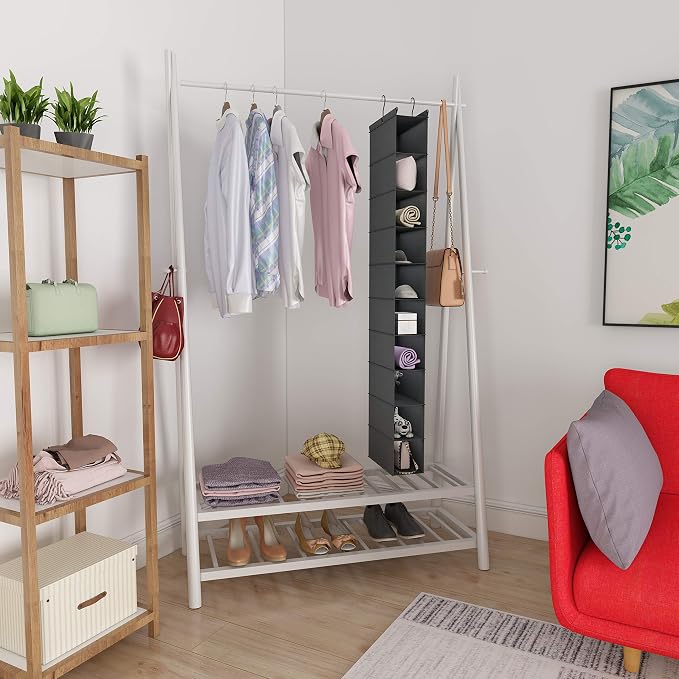 MAX Houser 10-Shelf Hanging Shoe Shelf Organizer, Hanging Shoe Storage - Image 2