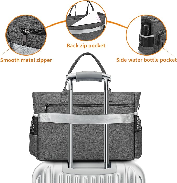 Laptop Tote Bag, Middle Size Computer Messenger Teacher Bag - Image 5