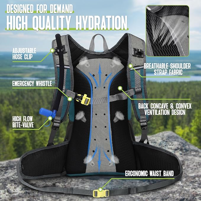 N NEVO RHINO Hydration Backpack, 18L Multipurpose Hiking Backpack - Image 4